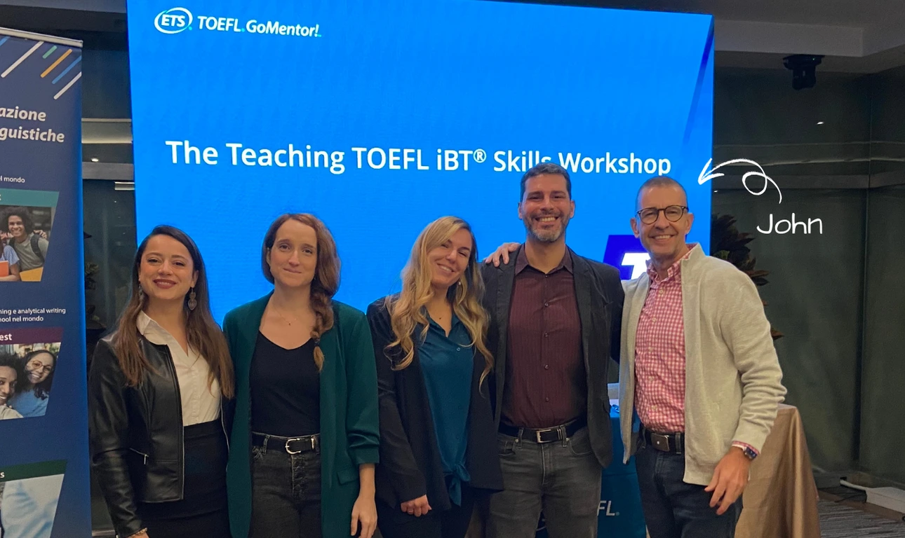 John Healy attending a TOEFL iBT training workshop in Rome, 2023.